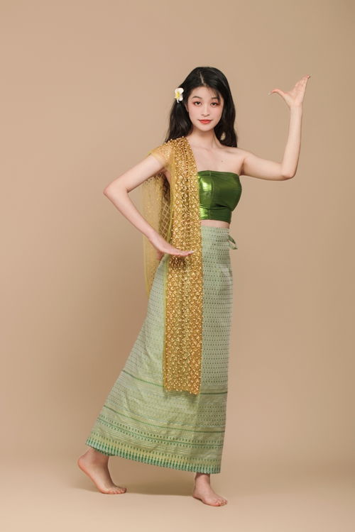 傣族服飾少數民族服飾女性人物攝影圖 攝影